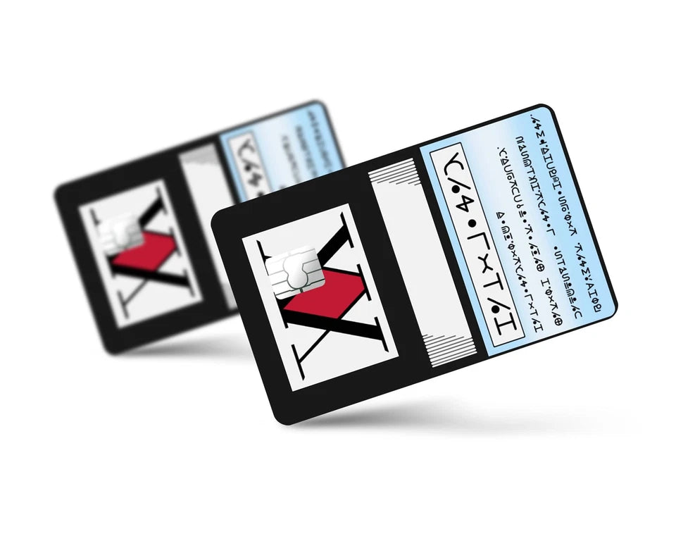 Hunter x Hunter License Anime HxH Debit Card Wra Credit Card Skin (2-Pack) | Made in USA Print on Demand