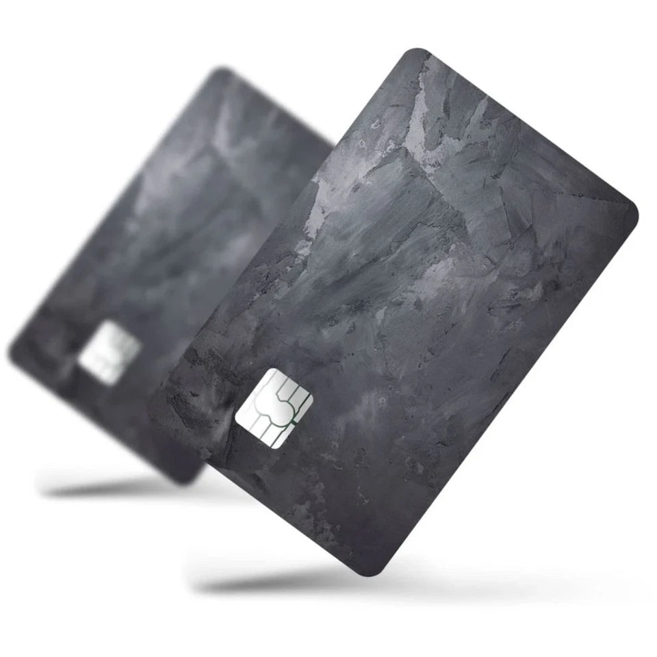 Brushed Slate Set Gray Metallic 4X Credit Card Skin (4-Pack) | Made in USA Print on Demand