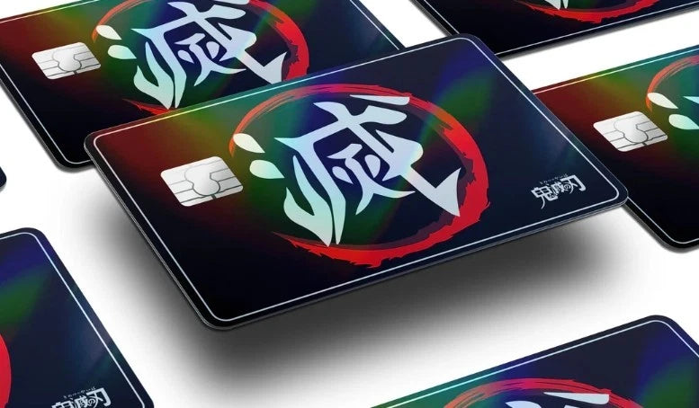 Demon Slayer Corps License Holographic Kimetsu Anime Fan Credit Card Skin (2-Pack) | Made in USA Print on Demand