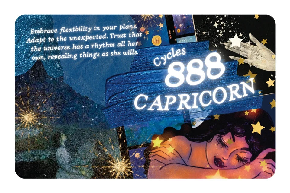 Capricorn Angel Number 888 Zodiac Starry Night Aesthetic Credit Card Skin (4-Pack) | Made in USA Print on Demand