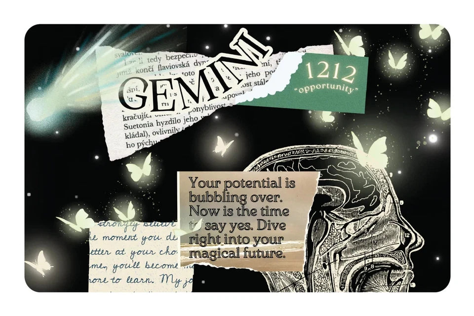 Gemini Angel Number 1212 Zodiac Opportunity Butterfly Credit Card Skin (4-Pack) | Made in USA Print on Demand