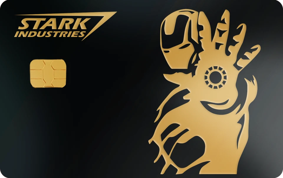 Iron Man Stark Industries Marvel Superhero Debit Credit Card Skin (2-Pack) | Made in USA Print on Demand
