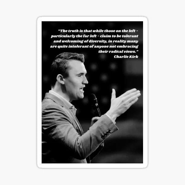 Charlie Kirk Bundle Turning Point USA Political 4", 6", 8" Sticker (10-Pack) | Made in USA Print on Demand