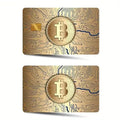 Bitcoin  Gold Crypto BTC for Finance & Tech Fan Credit Card Skin (2-Pack) | Made in USA Print on Demand