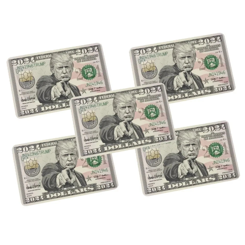 10 Packs Donald Trump 2024 Bill Credit Card Skin | Made in USA Print on Demand
