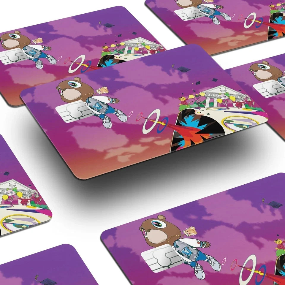 College Bear / Graduation Theme Cove Credit Card Skin (4-Pack) | Made in USA Print on Demand