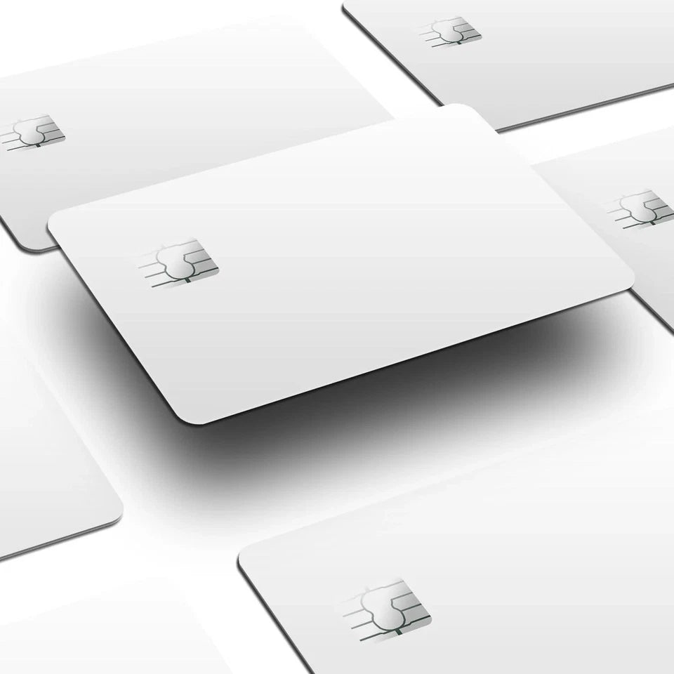 Avalanche White Solid All Cuts Credit Card Skin (4-Pack) | Made in USA Print on Demand