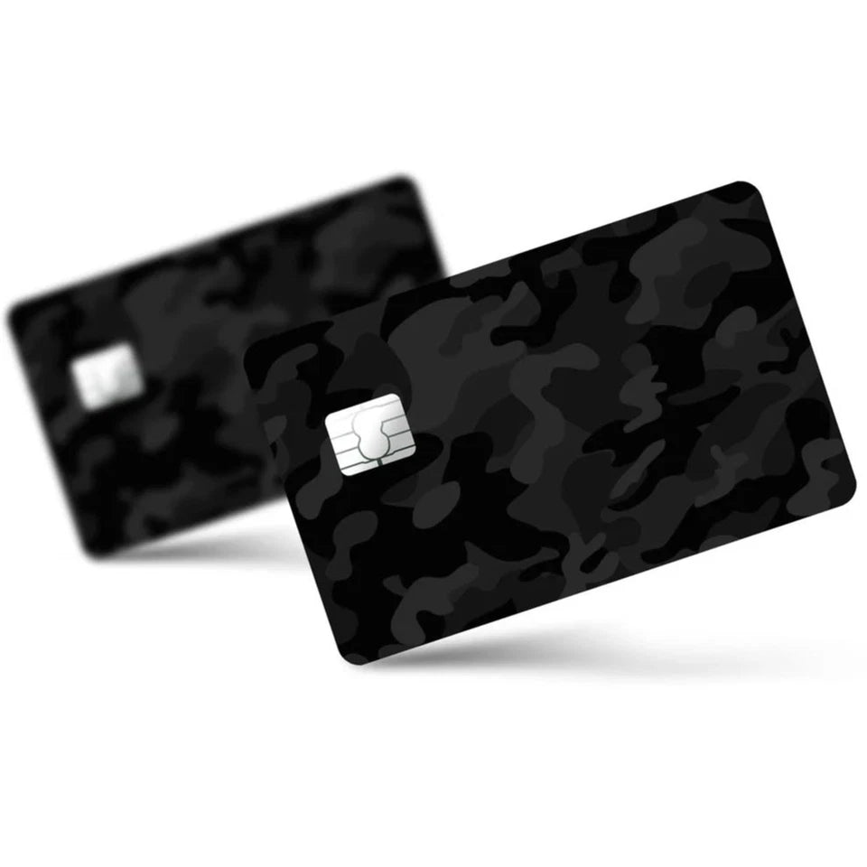 Black Camo Set Military Tactical Urban Stealth Credit Card Skin (4-Pack) | Made in USA Print on Demand