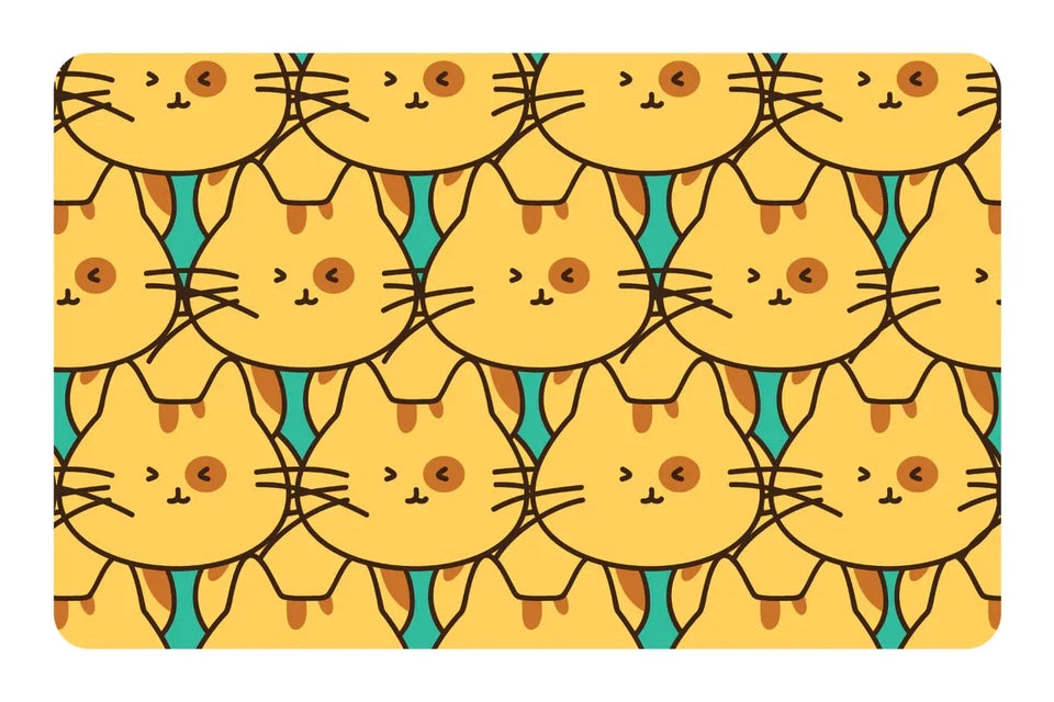 Cat Pattern Cute Kawaii Kitty Kitten Aesthetic Set Credit Card Skin (4-Pack) | Made in USA Print on Demand