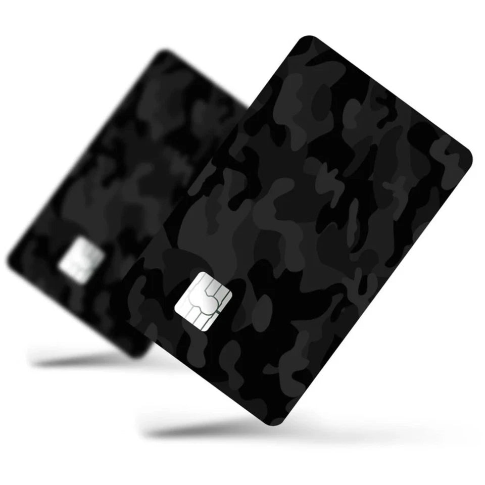Black Camo Set Military Tactical Urban Stealth Credit Card Skin (4-Pack) | Made in USA Print on Demand