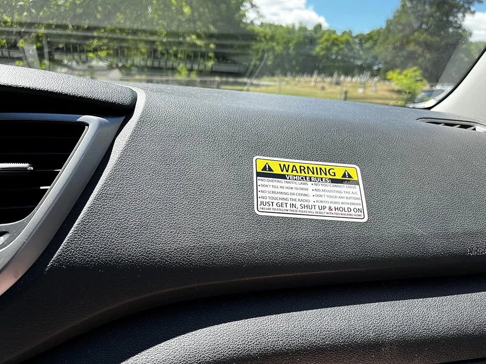 Funny Car Rules  We Die Like Real Men Bumper Decal (2-Pack) | Made in USA Print on Demand