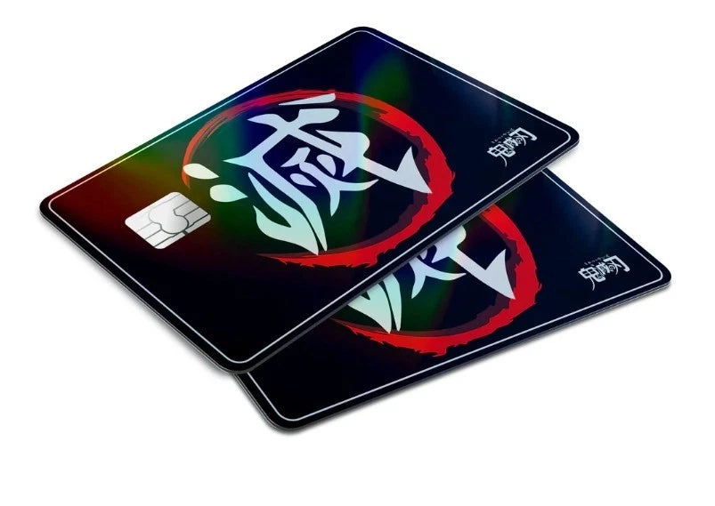 Demon Slayer Corps License Holographic Kimetsu Anime Fan Credit Card Skin (2-Pack) | Made in USA Print on Demand