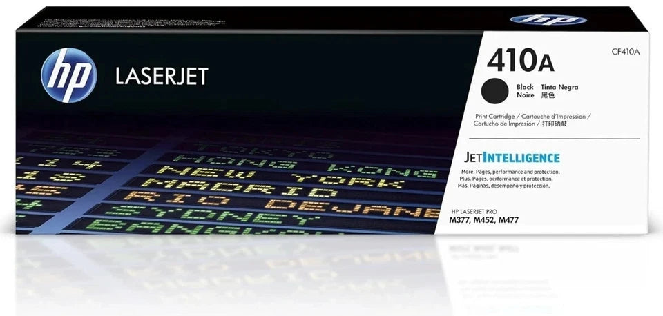 HP 410A Toner Set  CF410A CF411A CF412A CF413A M452 M477 New Sticker (4-Pack) | Made in USA Print on Demand