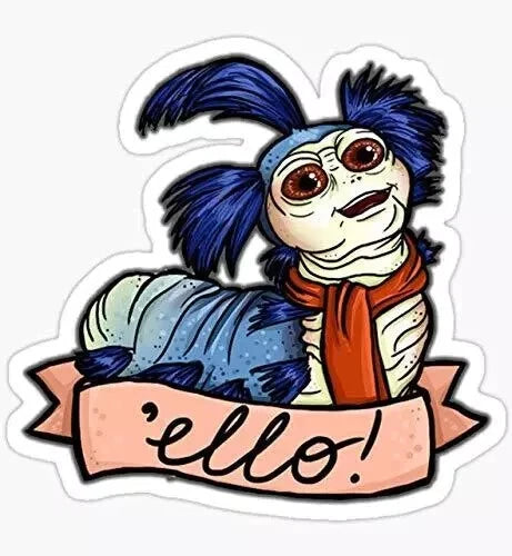 Ello Labyrinth Worm Graphic Auto Wall Laptop Cell Truck Sticker | Made in USA Print on Demand
