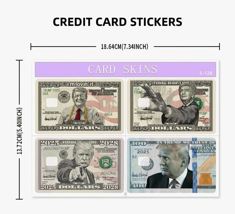 Funny Meme Small Chip Pop Culture Parody Credit Card Skin (4-Pack) | Made in USA Print on Demand