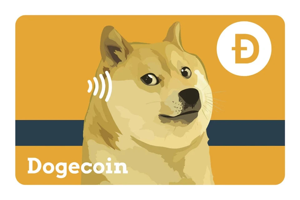 Dogecoin Crypto Doge Shiba Inu Coin Funny Credit Card Skin (4-Pack) | Made in USA Print on Demand