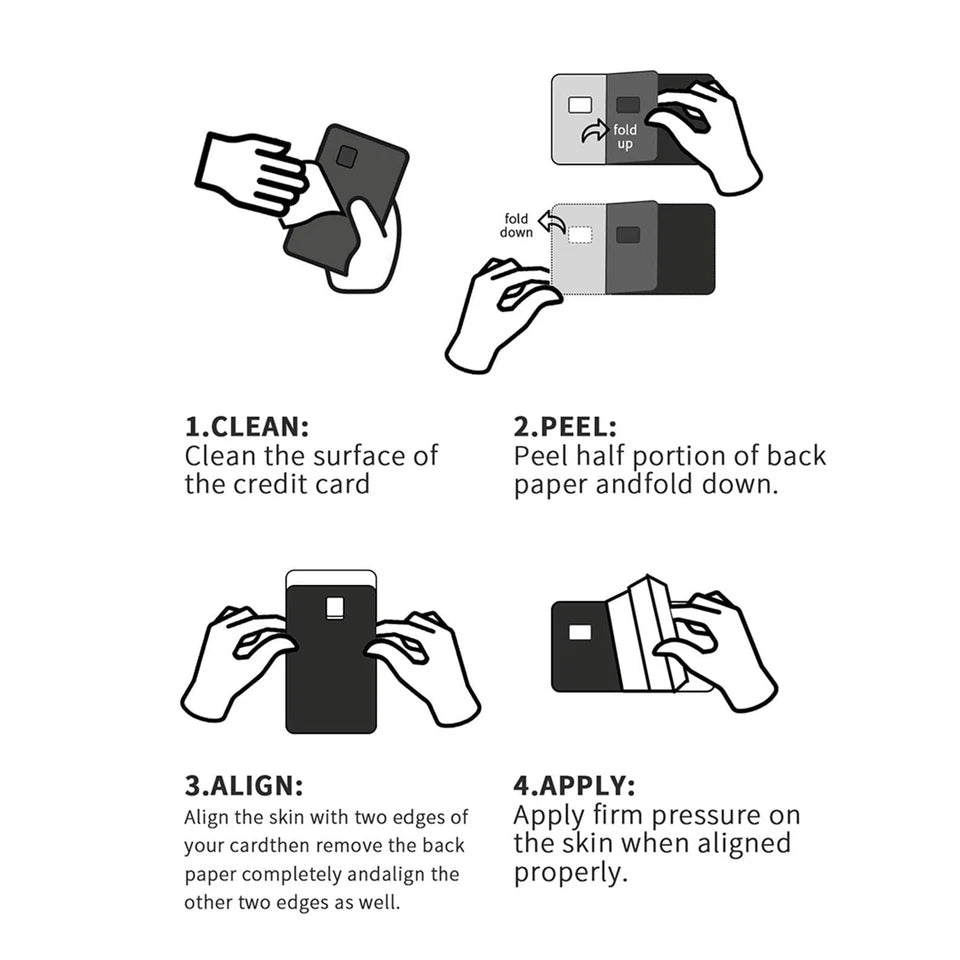 Ace of Spades Minimalist Playing Card Debit Credit Card Skin (4-Pack) | Made in USA Print on Demand