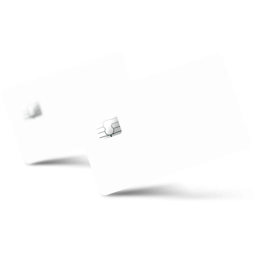 Avalanche White Solid All Cuts Credit Card Skin (4-Pack) | Made in USA Print on Demand