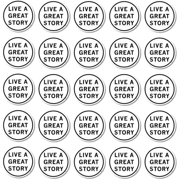 Inspiration Packs Live A Great Story Motivational Quotes 16 Sticker | Made in USA Print on Demand