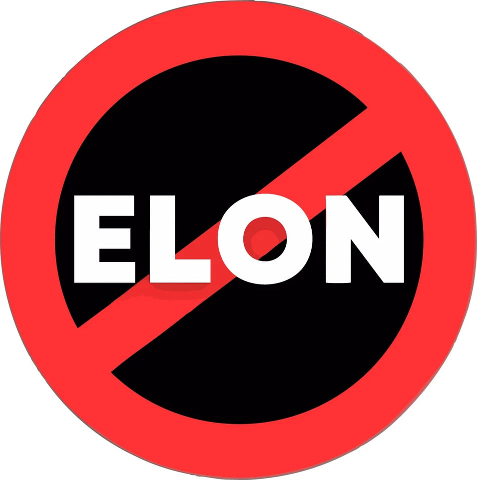 Anti Elon Tesla Pack (7 ) Funny Meme Bumper for Car Window Decal | Made in USA Print on Demand