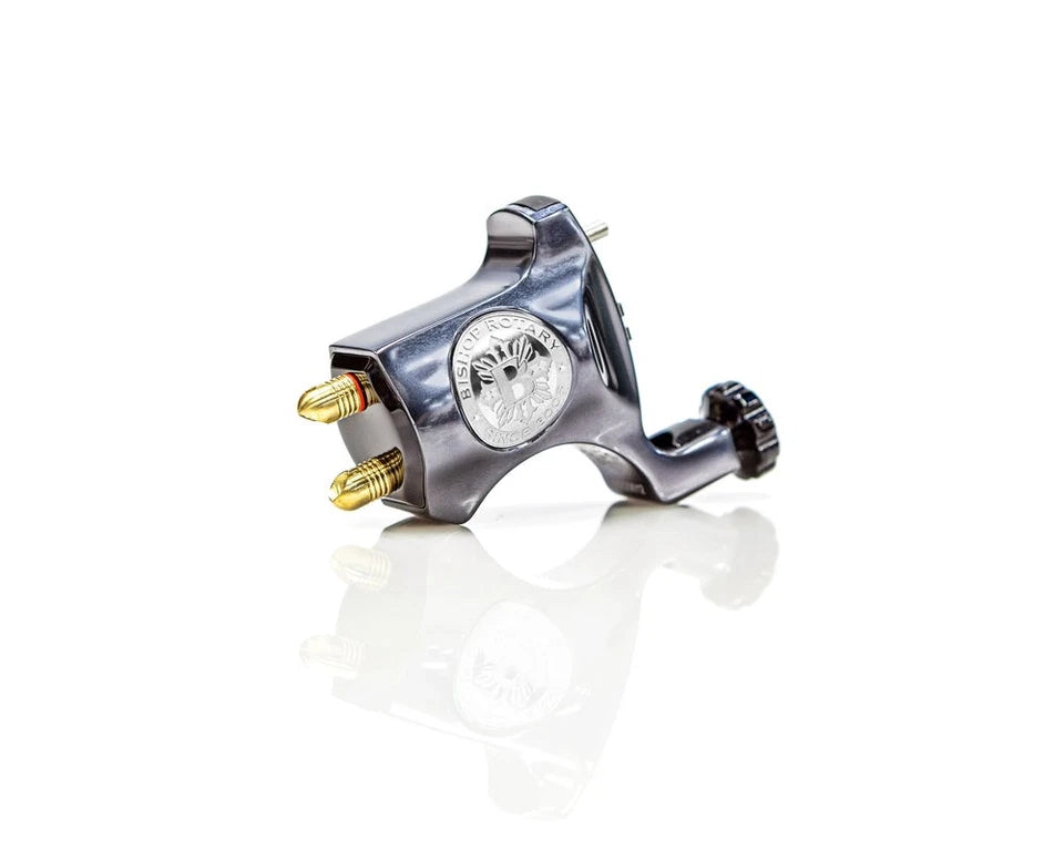 Bishop V6 Rotary Tattoo Machine Gun 4.2mm RCA Gunmetal Pro Liner Shader USA NEW Sticker | Made in USA Print on Demand