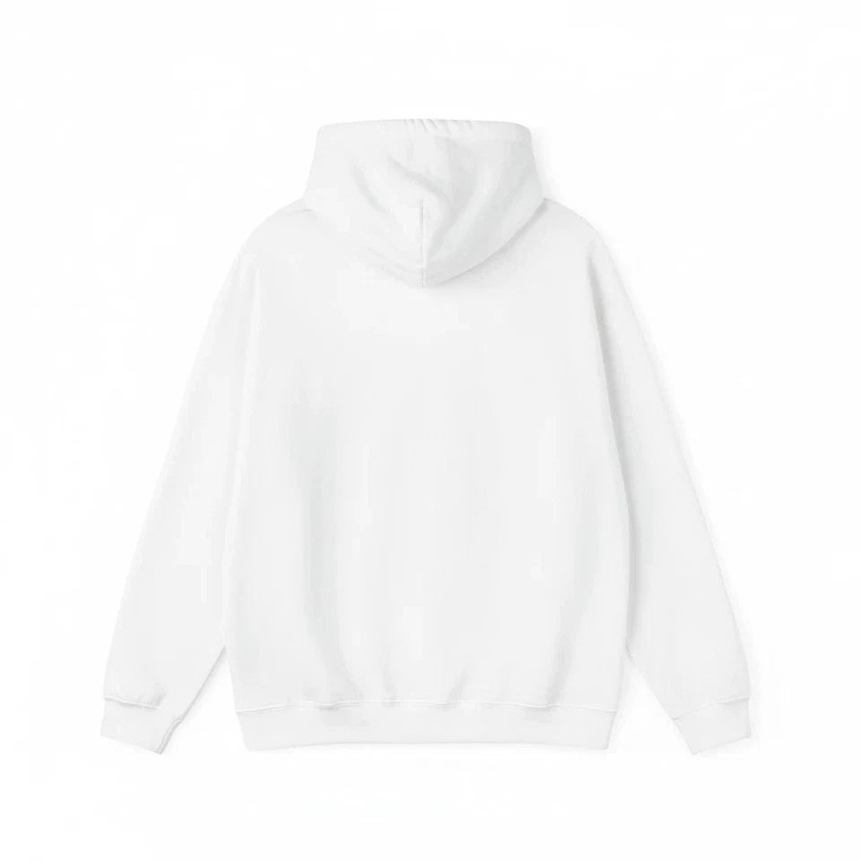 Blank White Hoodie Pullover Fleece Sweatshirt Unisex Plain Hoody Sizes S 2XL Sticker | Made in USA Print on Demand