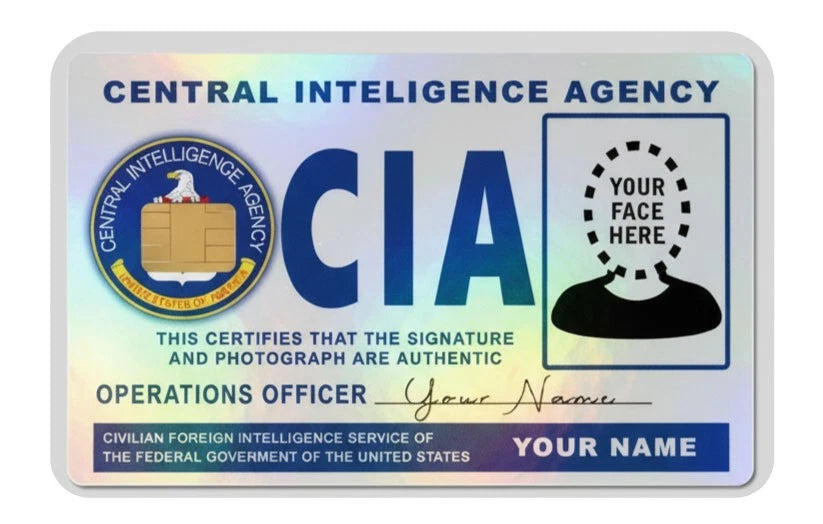 CIA Operations Officer Parody Holographic S Chip Credit Card Skin (2-Pack) | Made in USA Print on Demand