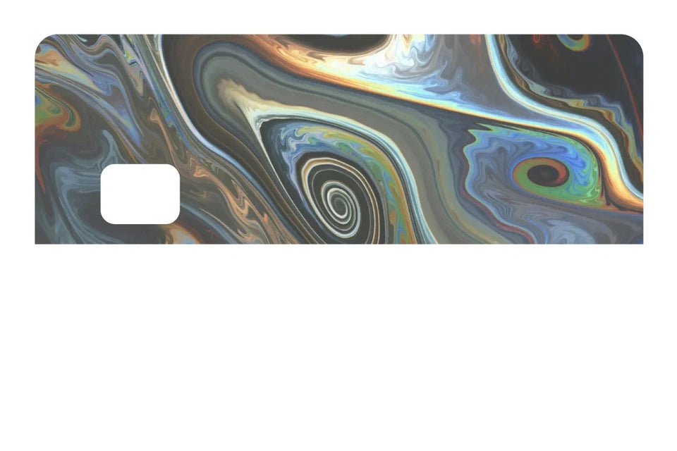 Chrome Karma Mirror Holographic Spiritual Quote Set Credit Card Skin (4-Pack) | Made in USA Print on Demand