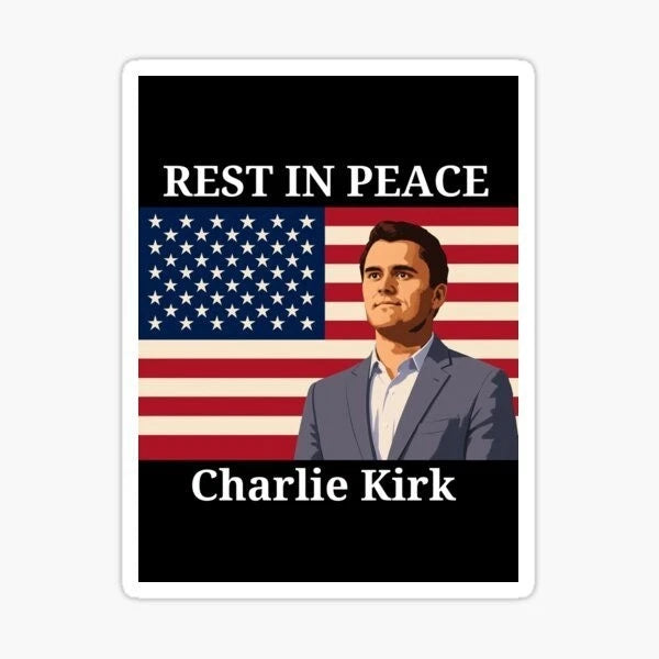 Charlie Kirk Bundle Turning Point USA Political 4", 6", 8" Sticker (10-Pack) | Made in USA Print on Demand