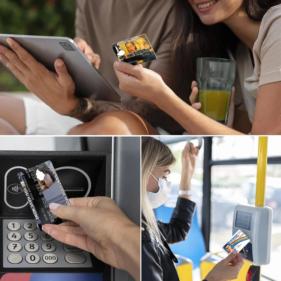 Funny Meme Fits Small Chip Mo Money, McLovi Credit Card Skin (8-Pack) | Made in USA Print on Demand