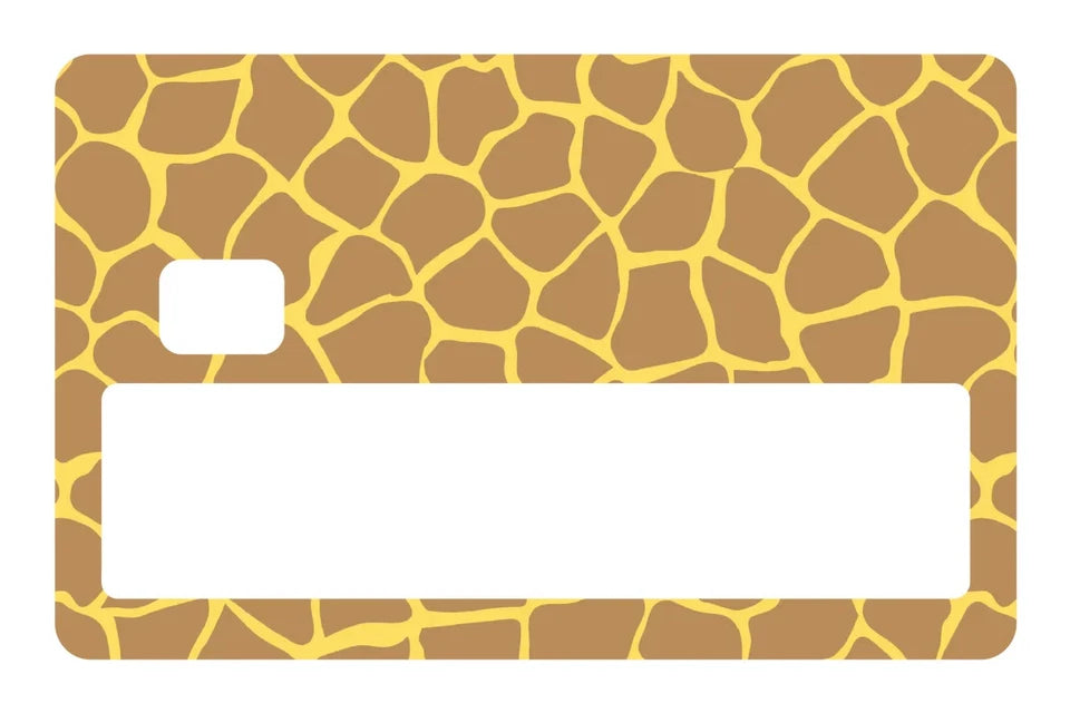 Giraffe Print Animal Pattern Credit Debit Safari Credit Card Skin (4-Pack) | Made in USA Print on Demand