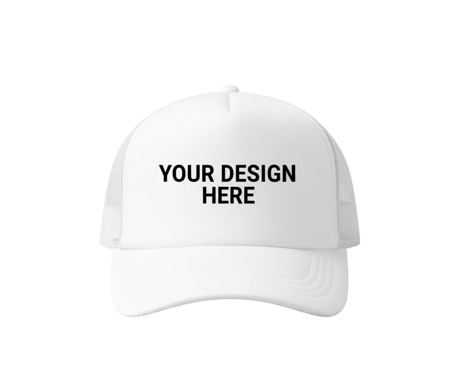 Custom Personalize Trucker Hat Lot Your Design Direct to Print Mesh Snapback Sticker | Made in USA Print on Demand