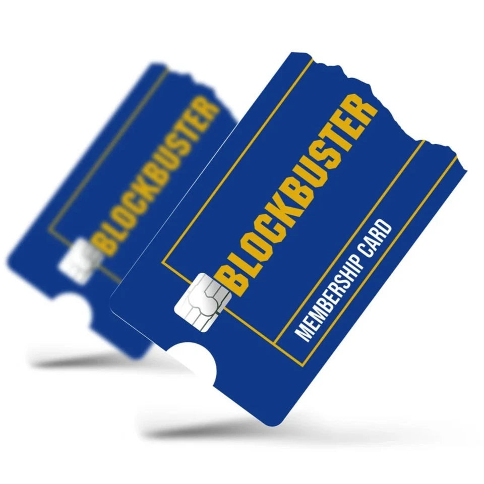 Blockbuster Retro 90s Movie Night Nostalgia Debit ATM De Credit Card Skin (4-Pack) | Made in USA Print on Demand