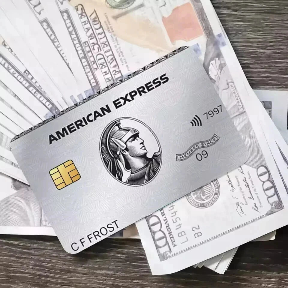 Custom AMEX Personalized Name Gold, Platinum, Black Credit Card Skin (7-Pack) | Made in USA Print on Demand