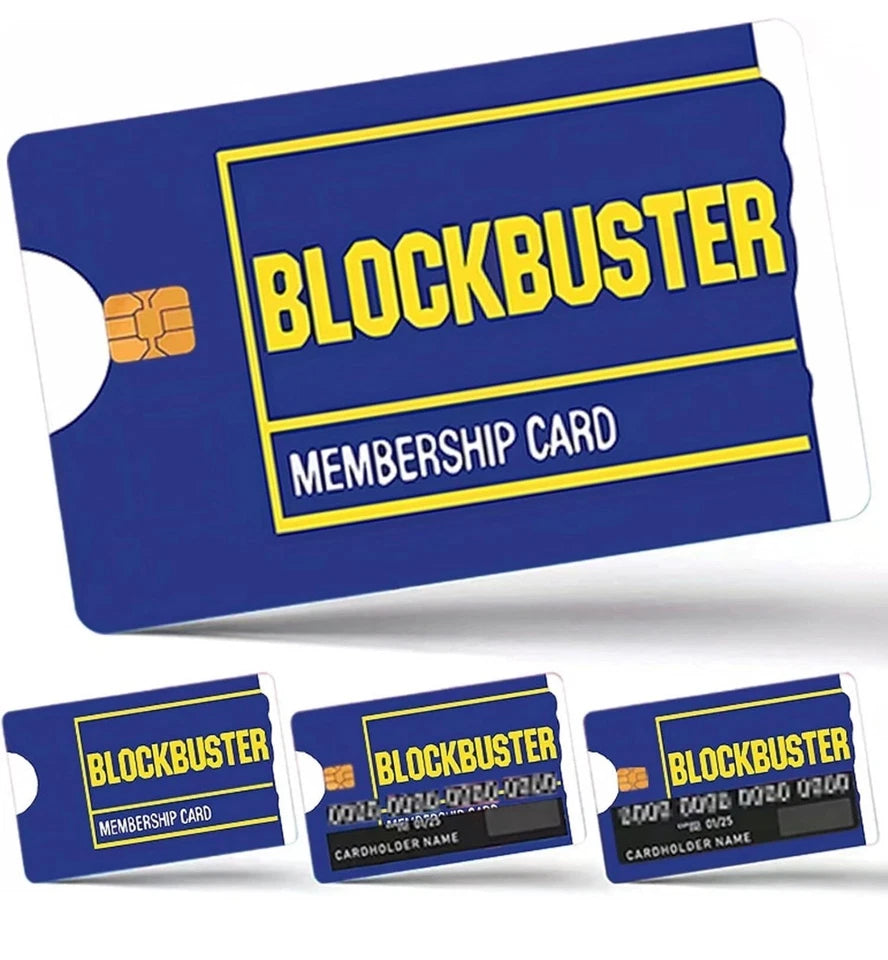 Blockbuster Membership Retro Nostalgia Movie Rental Credit Card Skin (4-Pack) | Made in USA Print on Demand