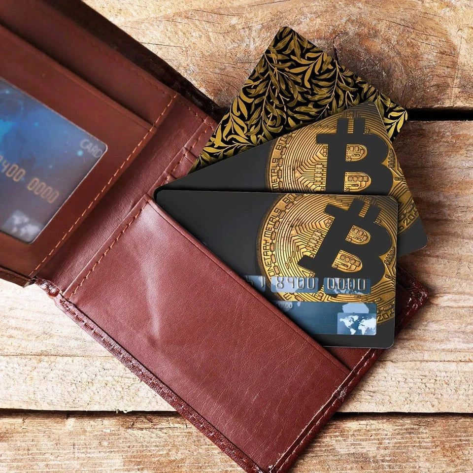 Bitcoin Crypto Coin Cryptocurrency Debit Credit Card Skin (4-Pack) | Made in USA Print on Demand