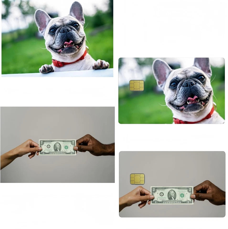 Custom  Personalized with Your Photo, Image, or Logo Credit Card Skin (10-Pack) | Made in USA Print on Demand