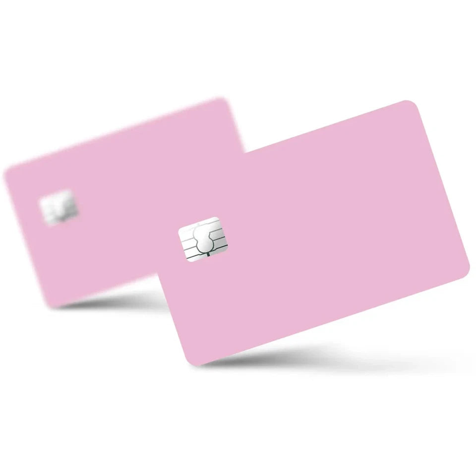 Cute Pink For Small & Large Chip Cards All 4 Cut Styles Inclu Credit Card Skin (4-Pack) | Made in USA Print on Demand