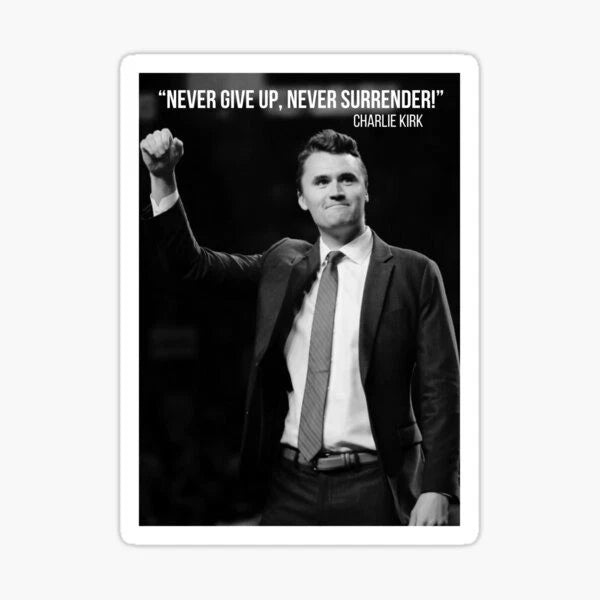 Charlie Kirk Bundle Turning Point USA Political 4", 6", 8" Sticker (10-Pack) | Made in USA Print on Demand
