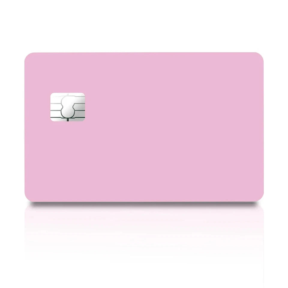 Cute Pink For Small & Large Chip Cards All 4 Cut Styles Inclu Credit Card Skin (4-Pack) | Made in USA Print on Demand