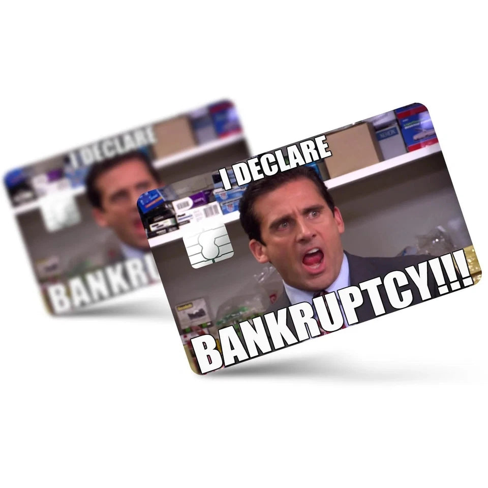 I Declare Bankruptcy Meme Credit Card Skin (4-Pack) | Made in USA Print on Demand