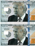 $100 Trump 2024 (SMALL CHIP) 6PK Credit Card Skin | Made in USA Print on Demand