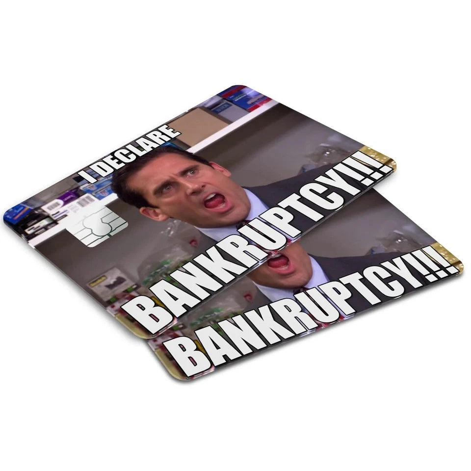 I Declare Bankruptcy Meme Credit Card Skin (4-Pack) | Made in USA Print on Demand