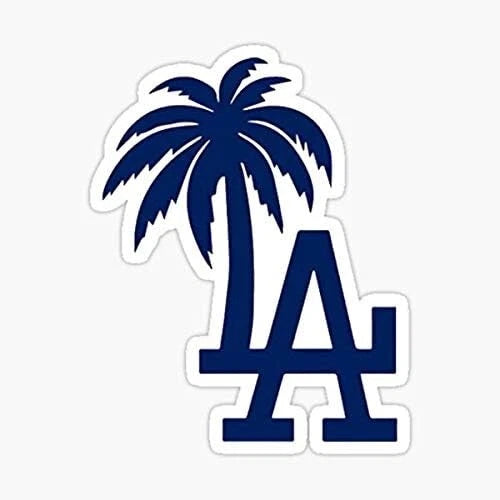 3 Los Angeles Palm Tree White Waterproof Cars Laptops Decal | Made in USA Print on Demand