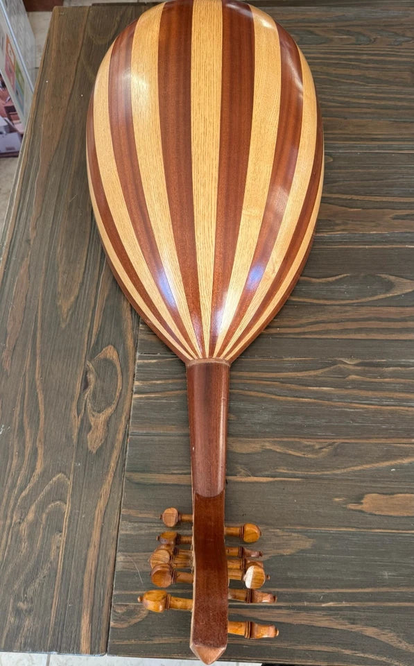Handmade Striped Oud Lute Bowl Back Arabic Turkish String Instrument Musical Art Sticker | Made in USA Print on Demand