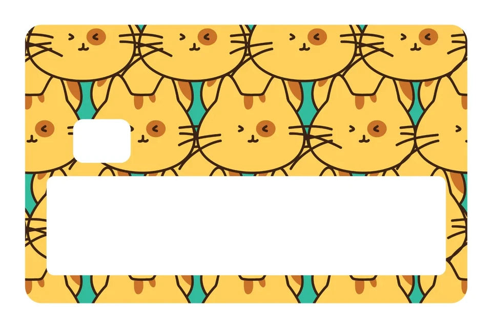 Cat Pattern Cute Kawaii Kitty Kitten Aesthetic Set Credit Card Skin (4-Pack) | Made in USA Print on Demand