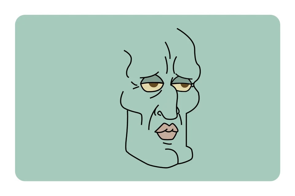 Alpha Squid Meme GigaChad Sigma Male Motivation Aesthetic Credit Card Skin (4-Pack) | Made in USA Print on Demand