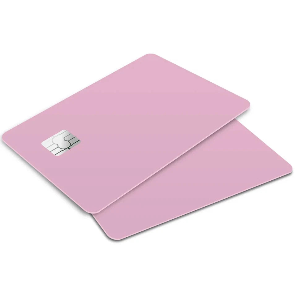 Cute Pink For Small & Large Chip Cards All 4 Cut Styles Inclu Credit Card Skin (4-Pack) | Made in USA Print on Demand