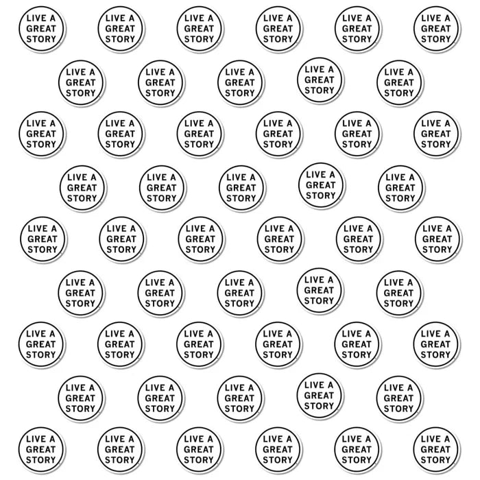 Inspiration Packs Live A Great Story Motivational Quotes 16 Sticker | Made in USA Print on Demand