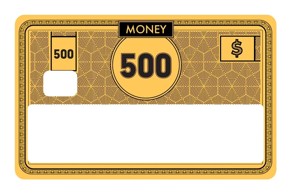 High Denomination Novelty Currency Fictional Money Luxury Credit Card Skin (4-Pack) | Made in USA Print on Demand